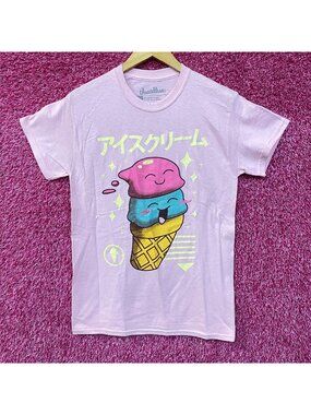 Kawaii Ice cream Graphic Design T-Shirt Small